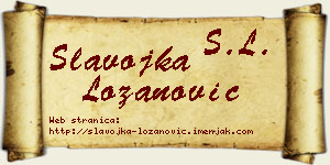 Slavojka Lozanović vizit kartica
